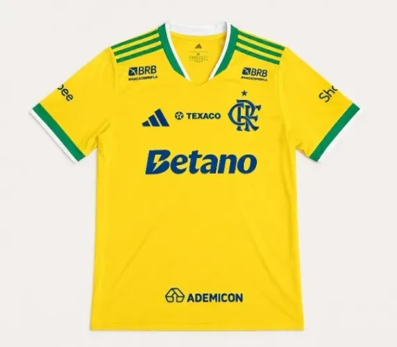Camisa Original Flamengo Brasil Adidas 2026 Amarela