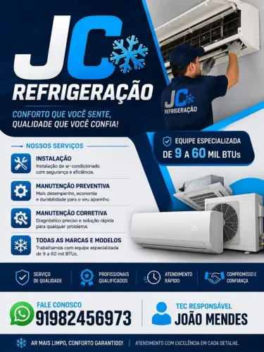 Manutenção preventiva e instalação de ar 