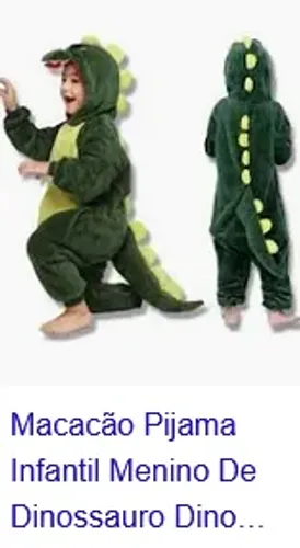 Pijama Macacão Infantil Menino Kigurumi Com Capuz