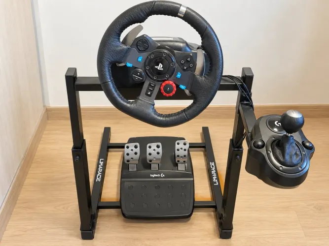 Logitech G29 + Câmbio + Pedais + Suporte Lima Race Dobrável