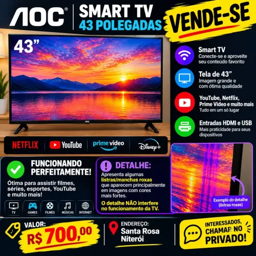 Smartv 43 polegadas AOC