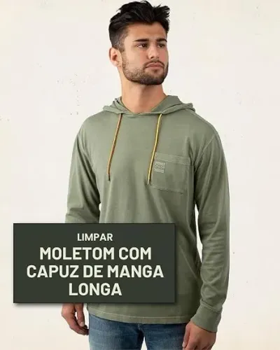 Camiseta Manga Longa Com Capuz Masculino Field & Stream tamanho M