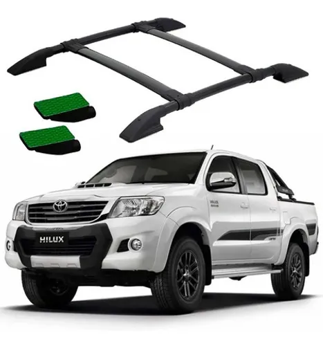Rack Bagageiro de Teto Hilux 2003 à 2015 Preto Colado 