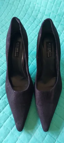 Scarpin Vizzano Ana Hickmann Camurça forrado tamanho 37