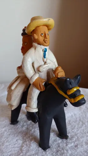 Escultura Noivos Artesanato Nordestino Decoração Barro