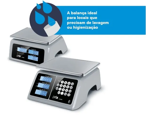 Balança comercial 32 kgs com bateria - a prova de água - marca toledo