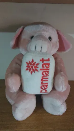 bichinho de pelúcia da coleção parmalat - porco