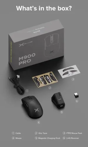  Mouse Gamer 8k PAW3395 ULTRA LEVE c/ Dongle RGB