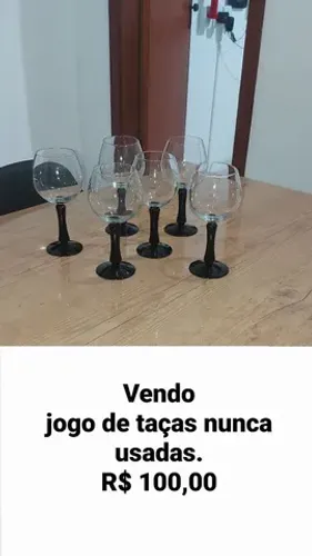 Jogo com 6 taças. Nunca foram usadas.