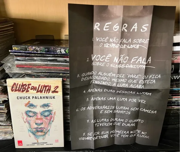 Clube da luta com pôster.