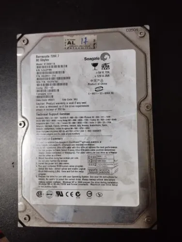 Hd Seagate Ide 3,5  80gb  modelo St380011a - Pc Desktop