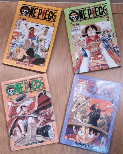 Livros Mangá One Piece Vol. 1 ao Vol4 + História e desenhos n º56,57
