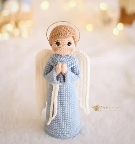 Anjo Amigurumi Azul