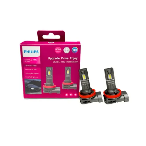 Par Lâmpada Led Philips Ultinon Access H8 H9 H16 Nano 1:1