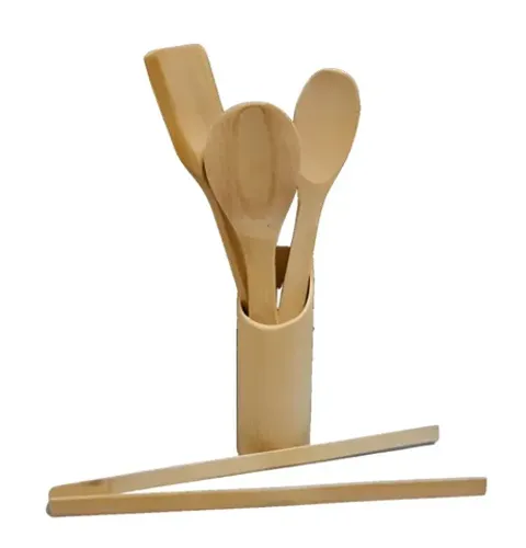 Talheres Base de Bambu 5 peças 30x6cm