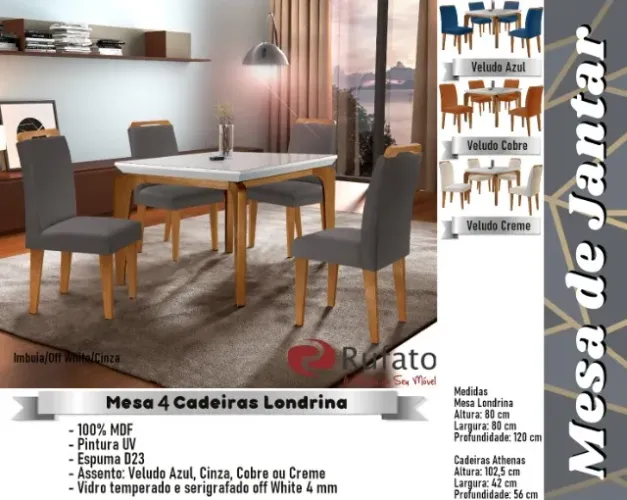 sala mesa jantar tampo de vidro cadeiras