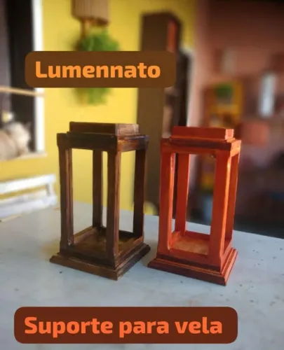 Suporte De Vela, De Madeira, Cores Variadas