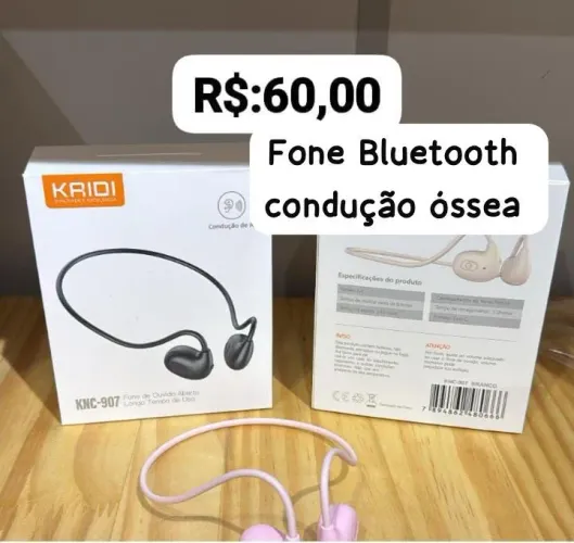 Fone Bluetooth Condução Óssea KNC-907 - Novo