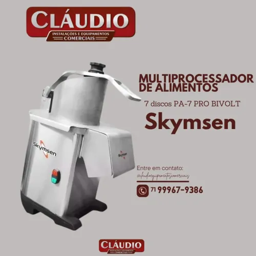 Multiprocessador de Alimentos Skymsen PA-7 Pro Bivolt 7 Discos