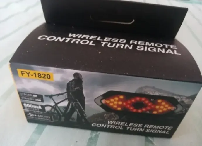 Pisca traseiro bikes seta esquerda direita controle remoto