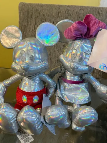 Pelúcias Mickey e Minnie Disney 100 Anos