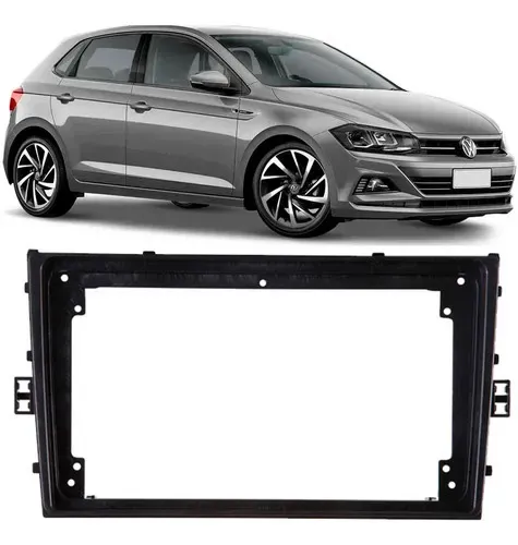 Moldura Painel Dvd Multimídia 2 Din 9 Polegadas Vw Novo Polo