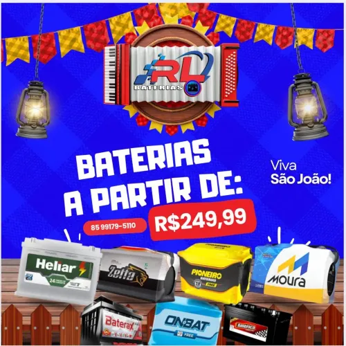 Bateria Automotiva  a Partir de R$249,99 - Promoção São João!