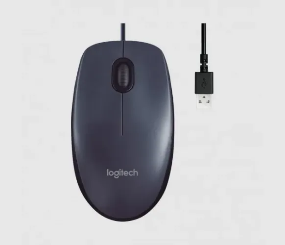 Mouse Óptico Com Fio 1.000 DPI Preto Logitech Novo, lacrado garantia