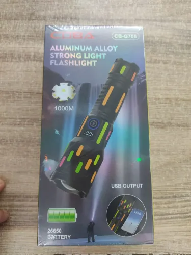 Lanterna COB Recarregável USB