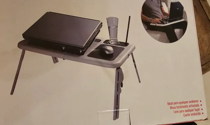 Mesa para Notebook Articulada com Cooler Embutido