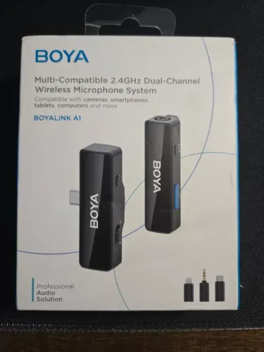 Microfone Sem Fio Dual-Channel BOYA BOYALINK A1