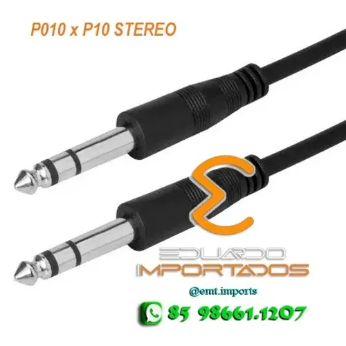 Cabo Auxiliar P10 Macho Estéreo X P10 Macho Estéreo 1,5 Metros