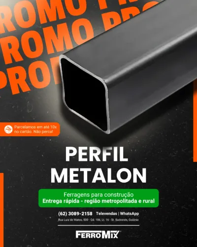 Perfil Metalon - Ferragens para construção e Serralheria - Entrega rápida e parcelamento