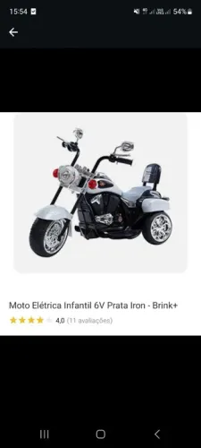 Moto elétrica 6V Brinquedo Infantil. Nova!