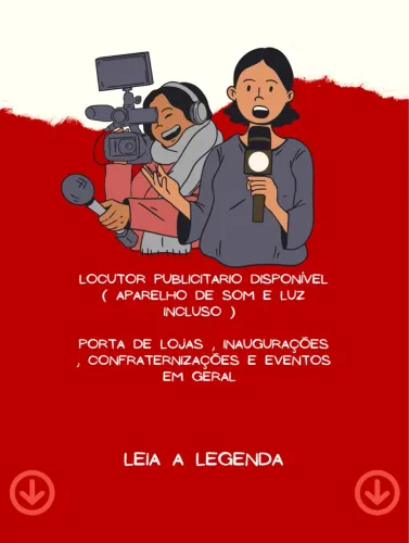Locutor públicitario disponível ( ?material de som e luz )