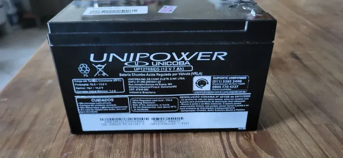 Bateria Unipower UP1270SEG 12V 7Ah nova 