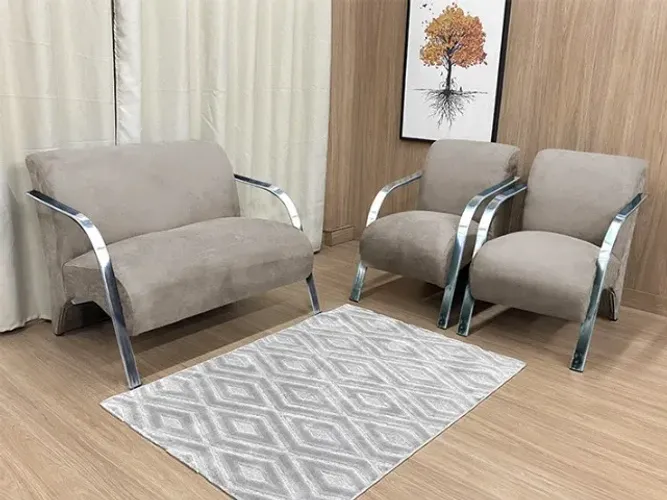 Conjunto de Poltronas Veneza 2.1.1 Lugares, Pronta Entrega