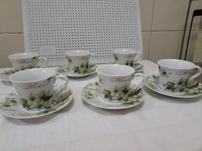Conjunto de Xícaras de Café Porcelanas Mont D'Oro