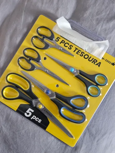 Kit de tesouras com 5 peças 