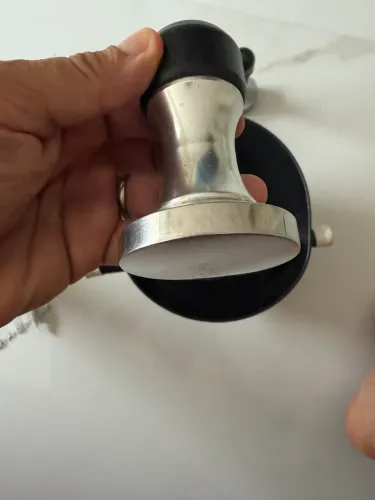 Balde borra de cafe e tamper