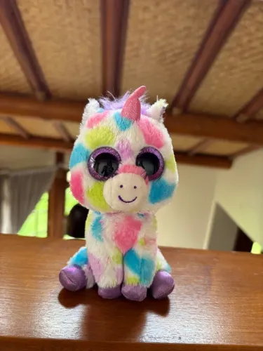 Unicórnio de Pelúcia Colorido - ty Beanie Boos