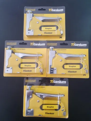 Grampeador Profissional 3tipos De Grampo Tapeçaria E Madeira COD: 062