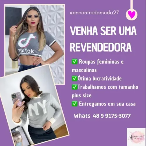 Oportunidade. Precisamos de meninas para revender roupas no consignado