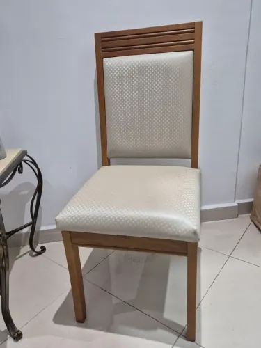 Cadeira de Jantar  cadeiras em Madeira com Assento Estofado