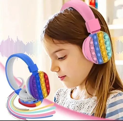 Fone de Ouvido Infantil Pop It - Diversão e Música!