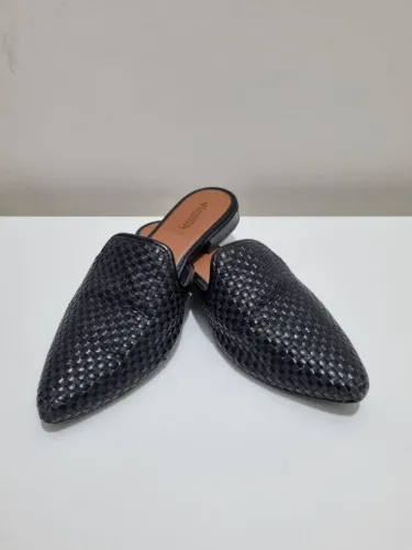 Mule Preto Trançado brilho Mississipi sandália