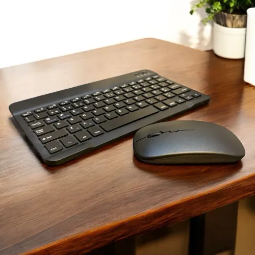 Kit Teclado e Mouse Sem Fio Bluetooth - Novo