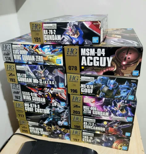Kit Montagem Boneco Gundam original, linha HG - Diversos Modelos