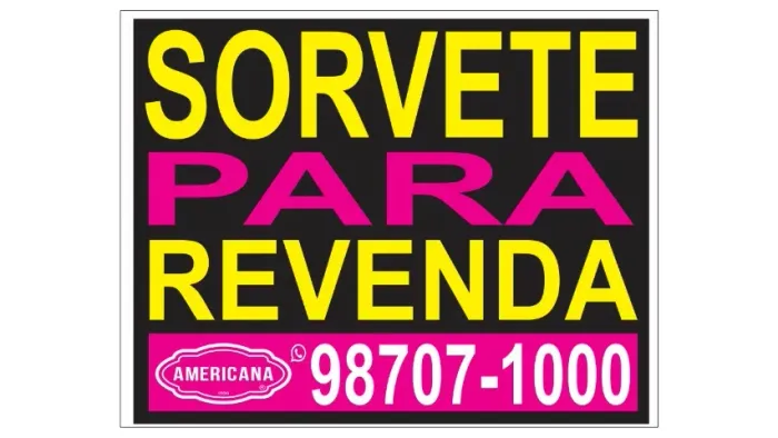 Sorvete pra Revenda da Marca Americana