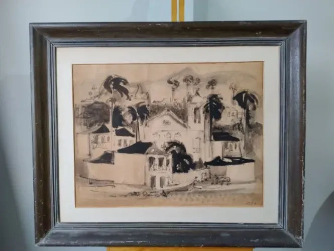 Pintura em aquarela - Frank Schaeffer - Parati 1957
